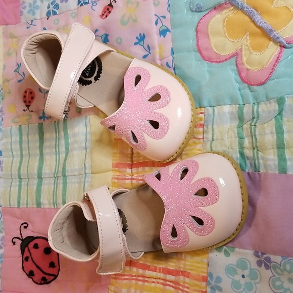 Livie & Luca Blush Pink Patent  Leather Petals W/pink Glitter Petals Size 9 - Picture 8 of 8